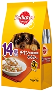 ＰＷＰ１２ペディグリー１４歳チキンＶササミ７０ｇ×３Ｐ 定価：228円（税込）