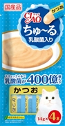 ちゅーる乳酸菌入りかつお１４ｇ×４本 定価：228円（税込）