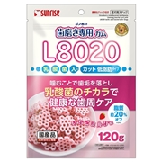 マルカン・サンライズ 国産 ゴン太の歯磨き専用ガム L8020乳酸菌入り カット いちごミルク味 低脂肪 120g