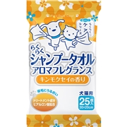 スーパーキャット らくらく シャンプー タオル キンモクセイの香り 25枚