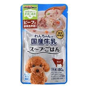 ドギーマンハヤシ わんちゃんの国産牛乳 スープごはん ビーフと緑黄色野菜入り 80g