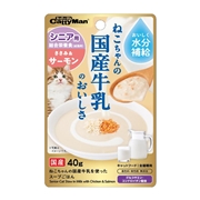 キャティーマン ねこちゃんの国産牛乳のおいしさ ささみ＆サーモン シニア用 40g