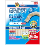 ホワイデント 低脂肪 チューイングスティック ミルク味 260g (130g×2袋)