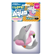 ドギーマンハヤシ ラテックストイ I LOVEピーピーアクア ドルフィー グレー