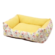 ペットプロ Homey レトロフルーツスクエアベッド M サフランイエロー