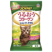 アースペット ジョイペット うるおうコラーゲンシャンプー タオル 猫用 ハウスダスト・花粉ケア 25枚入