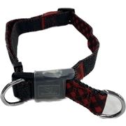 アース・ペット ターキー ハンドラー エブリデイ ダブルDカン首輪 チェックデニム 小型犬用 黒