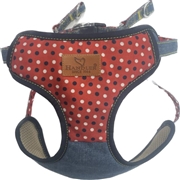 アース・ペット ターキー ハンドラー エブリデイ ドットデニムソフト軽胴輪S 赤