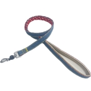 アース・ペット ターキー ハンドラー エブリデイ ドットデニム平リードS 赤