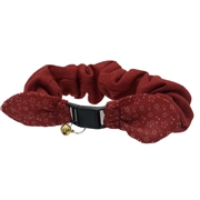 アース・ペット ターキー ねこモテ やわらかソフトのびーる機能付 ふわふわ首輪 和桜 赤