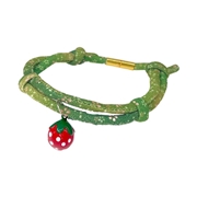 アース・ペット ターキー ねこモテ ソフト丸紐マグネットバックル付 アクセサリー首輪 抹茶ミルク 緑