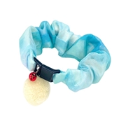 アース・ペット ターキー ねこモテ ふわふわソフトのびーる機能付 アクセサリー首輪 ラムネソーダアクセカラー 青