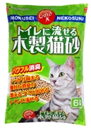 トイレに流せる木製猫砂６Ｌ 定価：877円（税込）