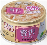 ＣＩＡＯ贅沢サーモン鮪笹身８０ｇ 定価：162円（税込）