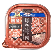 紗国産牛正肉六穀入り１００ｇ 定価：173円（税込）