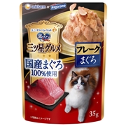 三ツ星国産パウチＰ全猫まぐろ３５ｇ 定価：140円（税込）