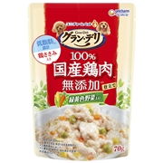 グラン・デリ無添加鶏ささみ緑黄色野菜７０ｇ 定価：107円（税込）