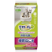 デオトイレ複数ねこ用消臭抗菌シート１６枚 定価：2,068円（税込）