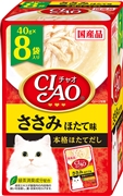 チャオパウチささみほたて味４０ｇ８袋 定価：657円（税込）