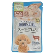 犬用国産牛乳ごはんビーフ野菜８０ｇ 定価：118円（税込）