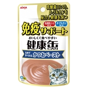 健康缶パウチ免疫かつおペースト４０ｇ 定価：107円（税込）