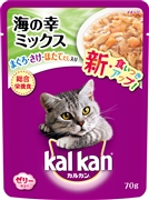 カルカンP 海の幸M まぐろ さけ ほたて 70g　定価：137円（税込）