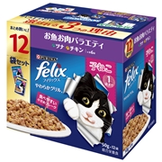 フィリックス　やわらかグリル子ねこ　お魚お肉バラエティ50g×12袋　　定価：877円(税込)