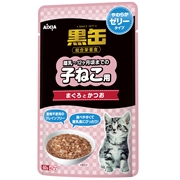 黒缶子ねこ用まぐろとかつおゼリータイプ　　定価：107円(税込)