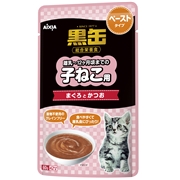 黒缶子ねこ用まぐろとかつおペーストタイプ　　定価：107円(税込)