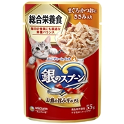 銀スプP総合栄養食まぐろ・ささみ55g　　定価：140円(税込)