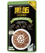 黒缶パウチ　舌平目入りまぐろとかつお70g　　定価：107円(税込)