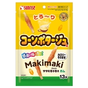 Ｇササミ巻き巻きガムとろ～りコンポタ味１３本　定価：327円（税込）