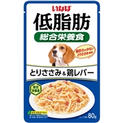 低脂肪とりささみ＆鶏レバー80g　　定価：140円(税込)