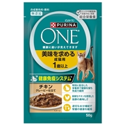 ピュリナワンキャットパウチ美味チキン50g　　定価：195円(税込)