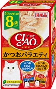 CIAOパウチかつおバラエティ40g8袋　　定価：690円(税込)