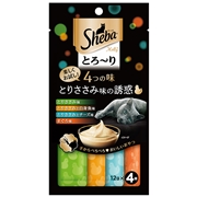 シーバメルティ４つの味ささみＳ１２ｇ×４Ｐ 定価：217円（税込）