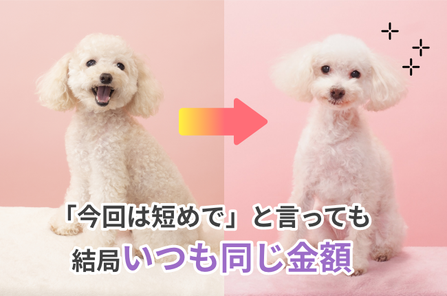 今回は短めでと言っても　結局いつも同じ金額